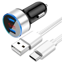 dual usb 3 1a car charger cable for xiaomi 11 10t ultra lite poco f3 m3 x3 nfc redmi note 10 9 pro type c usb car charger cable