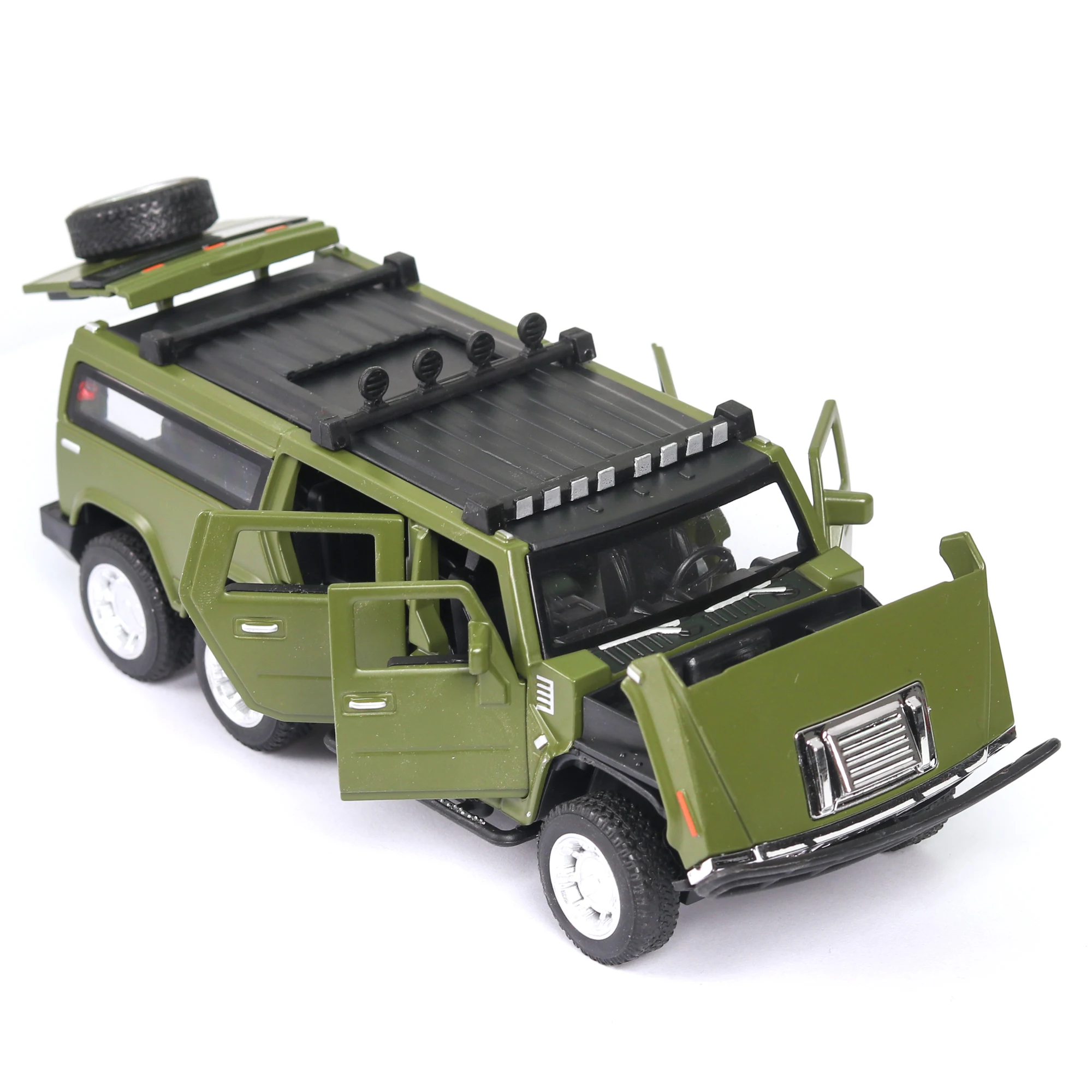 Модель автомобиля Hummer удлиненная с подсветкой и звуком 1:32 | Игрушки хобби