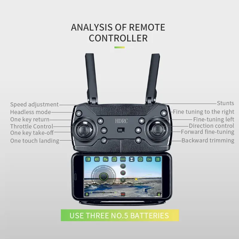 H13 RC 4K Дрон с широкоугольным Wi Fi HD камерой Профессиональный жестом фото 1080P