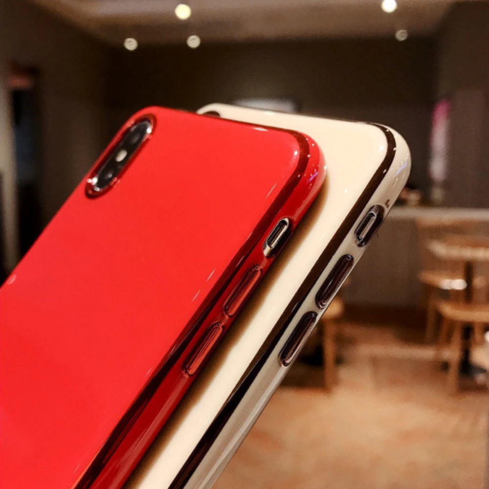 Роскошный чехол для телефона iPhone XS 11 Pro Max X XR 8 7 6S 6 Plus SE мягкий силиконовый 6D Curve Apple i