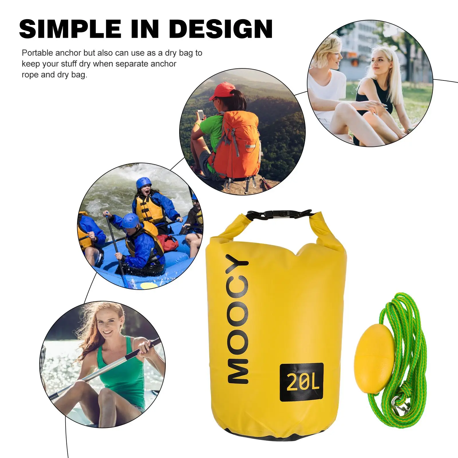 

1 Set Sand Sack 2-In-1 Sand Anchor Waterproof Dry Bag Rafting Bag Sand Anchor