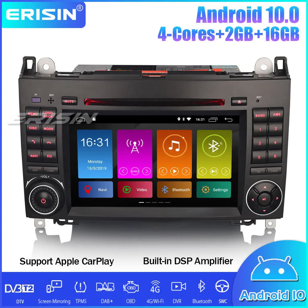 Автомагнитола Carplay DAB + DSP Android 10 0 для Mercedes Benz A/B Class Viano Vito Sprinter W639 VW