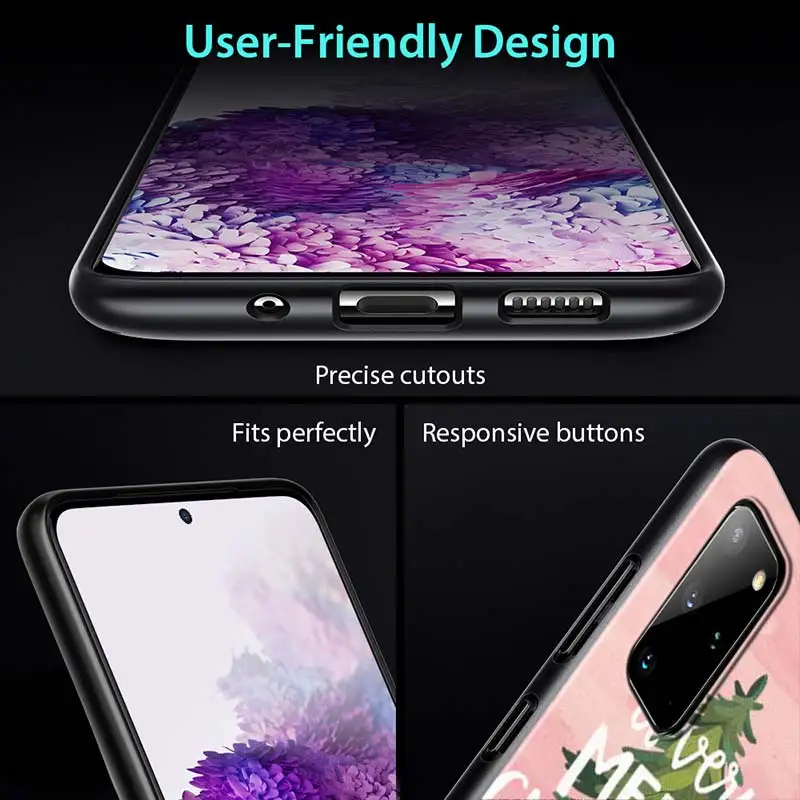 

Christmas tree For Samsung Galaxy Note 20 Ultra 10 9 8 S10 S10E S9 S8 S7 Plus Edge 5G Black Soft Phone Case