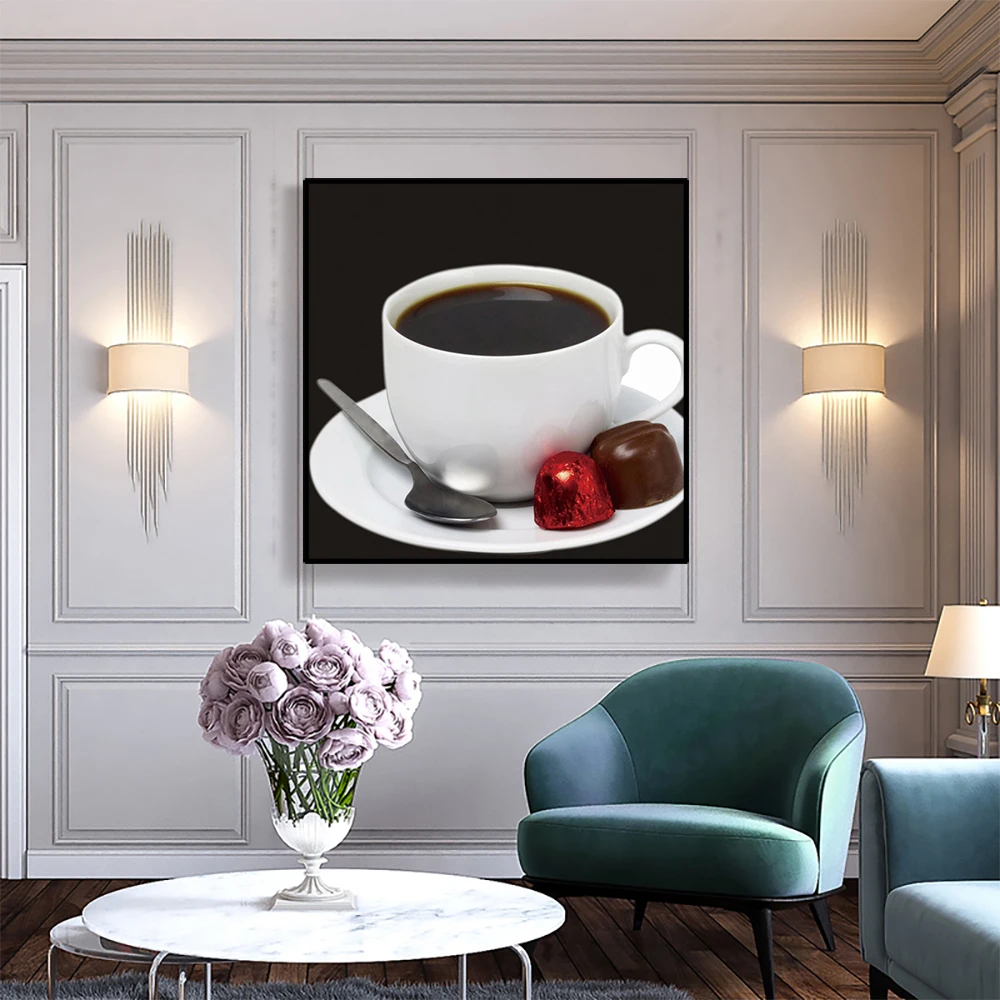 Декор для кафе столовой холст картина постеры и принты кофе чая Современная