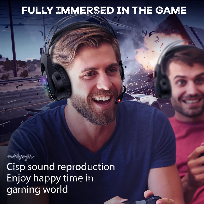 onikuma k16 gaming headset casque pc stereo headphones with mic led lights for ps4laptop tabletnew xbox one free global shipping