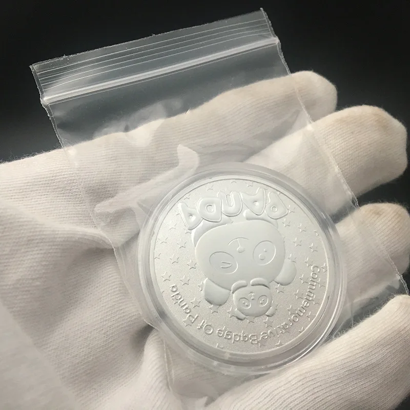 Монеты большая панда Baobao Китай искусство подарок черный и белый медведь вызов