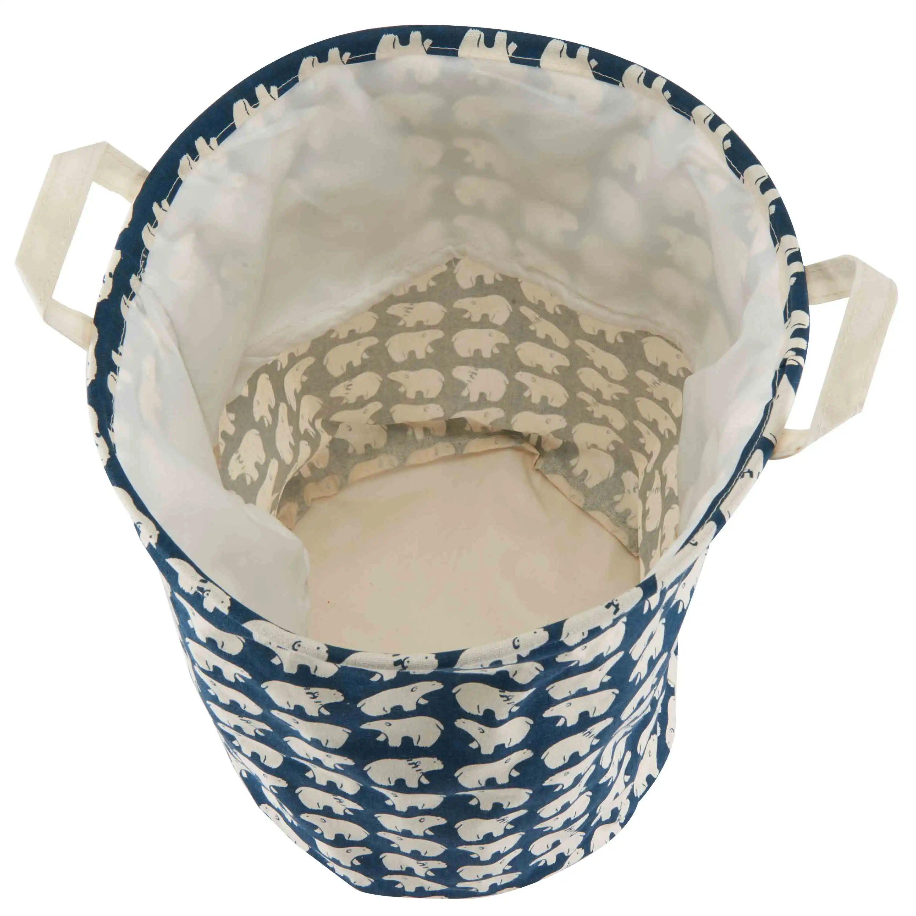 Корзина для хранения сумка одежды ткань складная круглая корзина белья шкафа