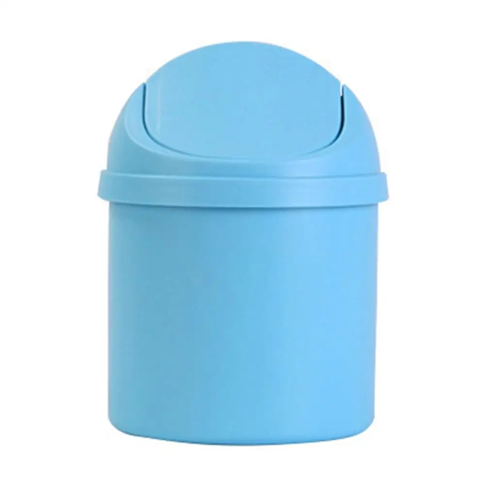 

Creative Mini Desktop Shake Cover Trash Can With Cover Wastebasket Debris Storage Cleaning TrashStorage Bucket