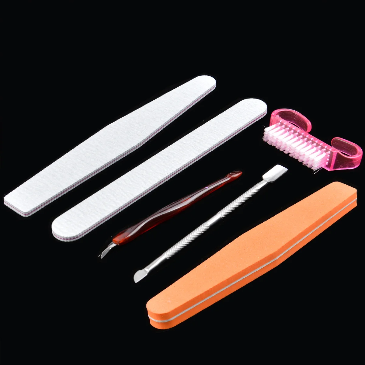 

ZKO 6pc Nail Art Files Dust Brush Cleaning Buffer Sponge Block Buffing Grit Sand UV Gel Polish Acrylic Manicure Pedicure Tools