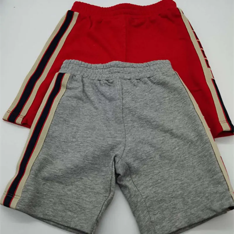 2020 New Summer Brand Sport Shorts for Baby Boy Kids Red&amp&ampGrey Trunks Clothing For Children | Мать и ребенок