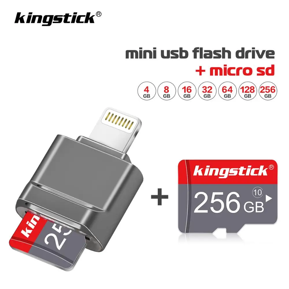 Usb-флеш-накопитель kingstick 2 в 1 для iPhone 7 7Plus 8 X Otg Lightning | Компьютеры и офис