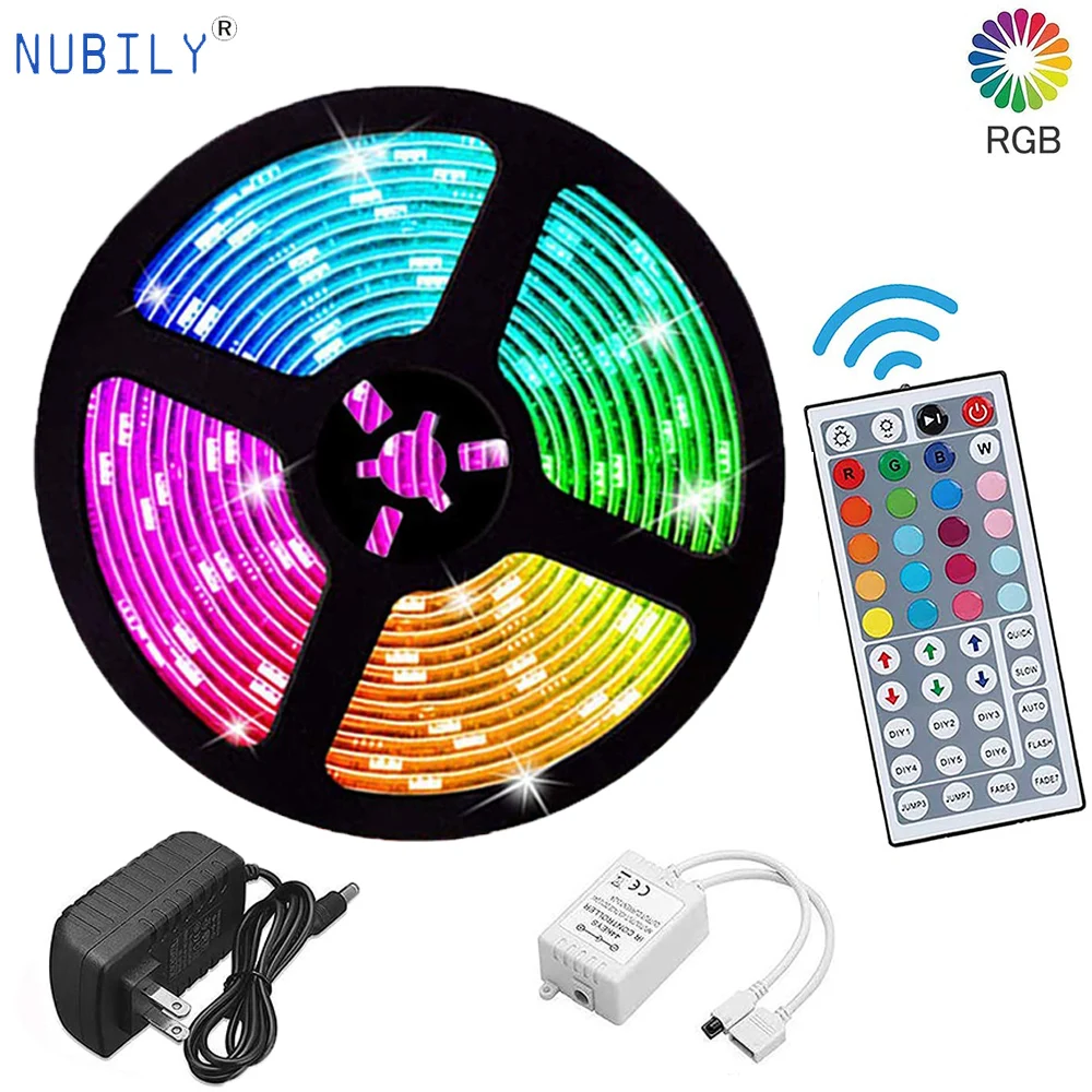 Светодиодная светильник та SMD 5050 5 м 10 300 светодиодов RGB лента с источником питания