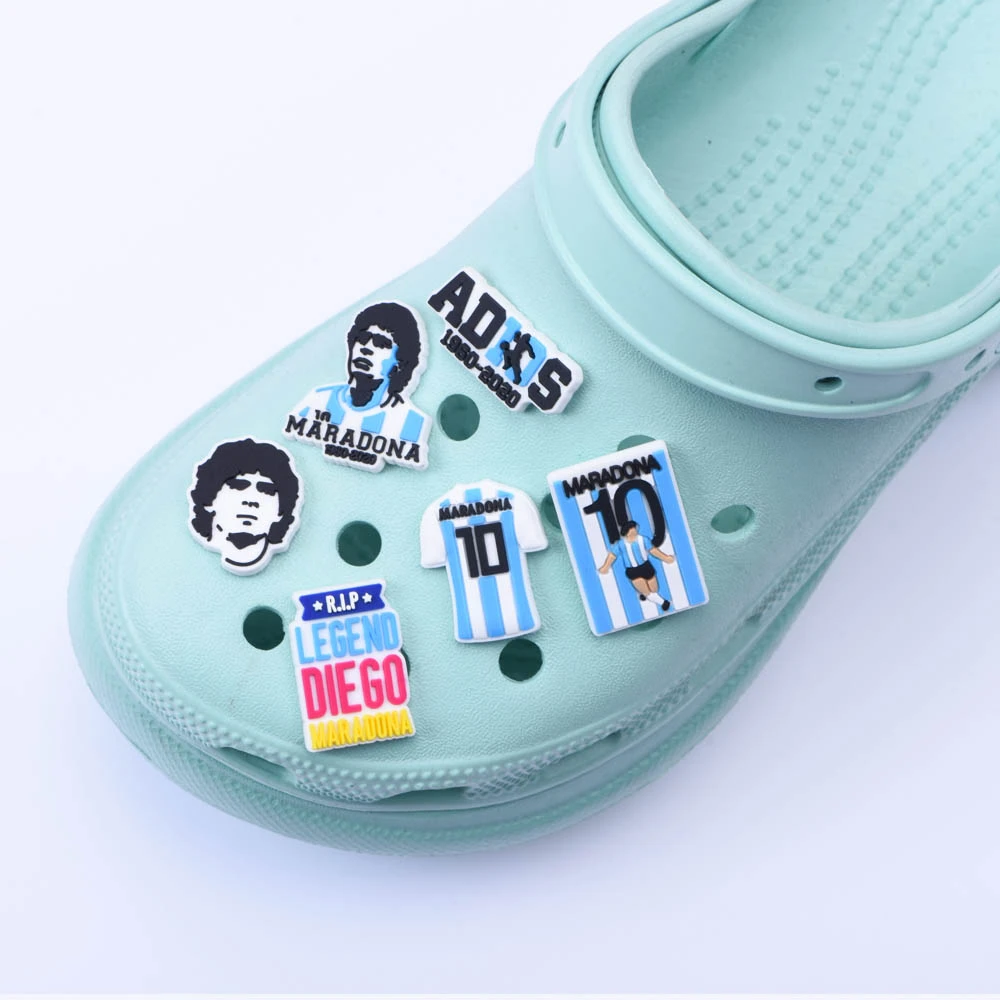 

1PCS Maradona & Ruth Bader Ginsburg Shoe Charms Soft PVC JIBZ For Croc Charms