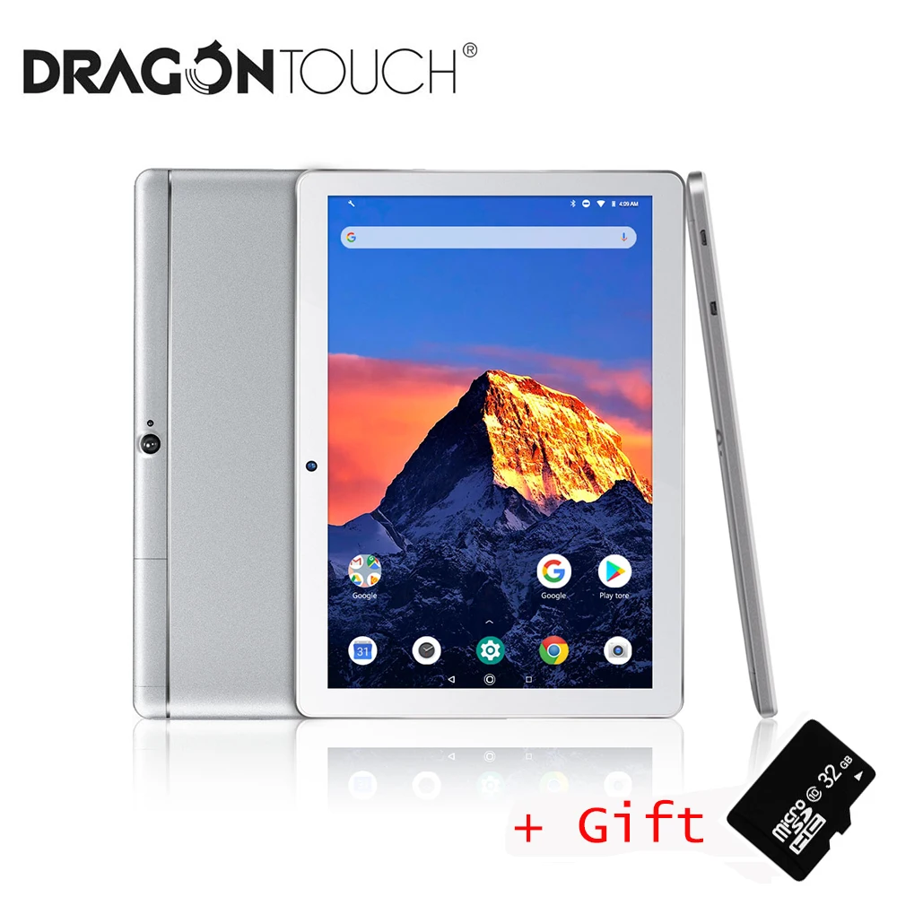 10 дюймовый планшет Dragon Touch K10 Android 2 Гб ОЗУ 16 ПЗУ четырёхъядерный 8 1 IPS HD дисплей Micro