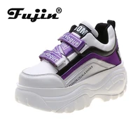 fujin 2021 sneaker women buckle woman muffin breathable women causal shoes platform spring autumn fashion thick bottom sneakers