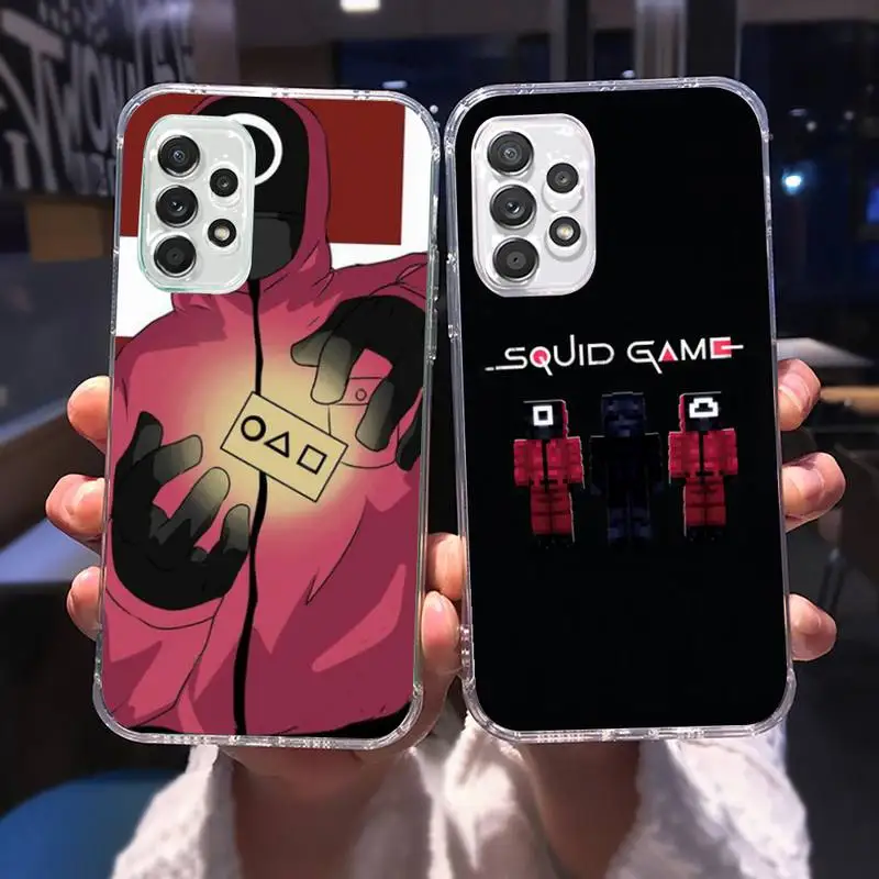Squid Game Round Six 456 Phone Case for Samsung A 51 50 52 12 21s 31 40 70 71 note S 20 10 21 ultra plus fe clear coque shell