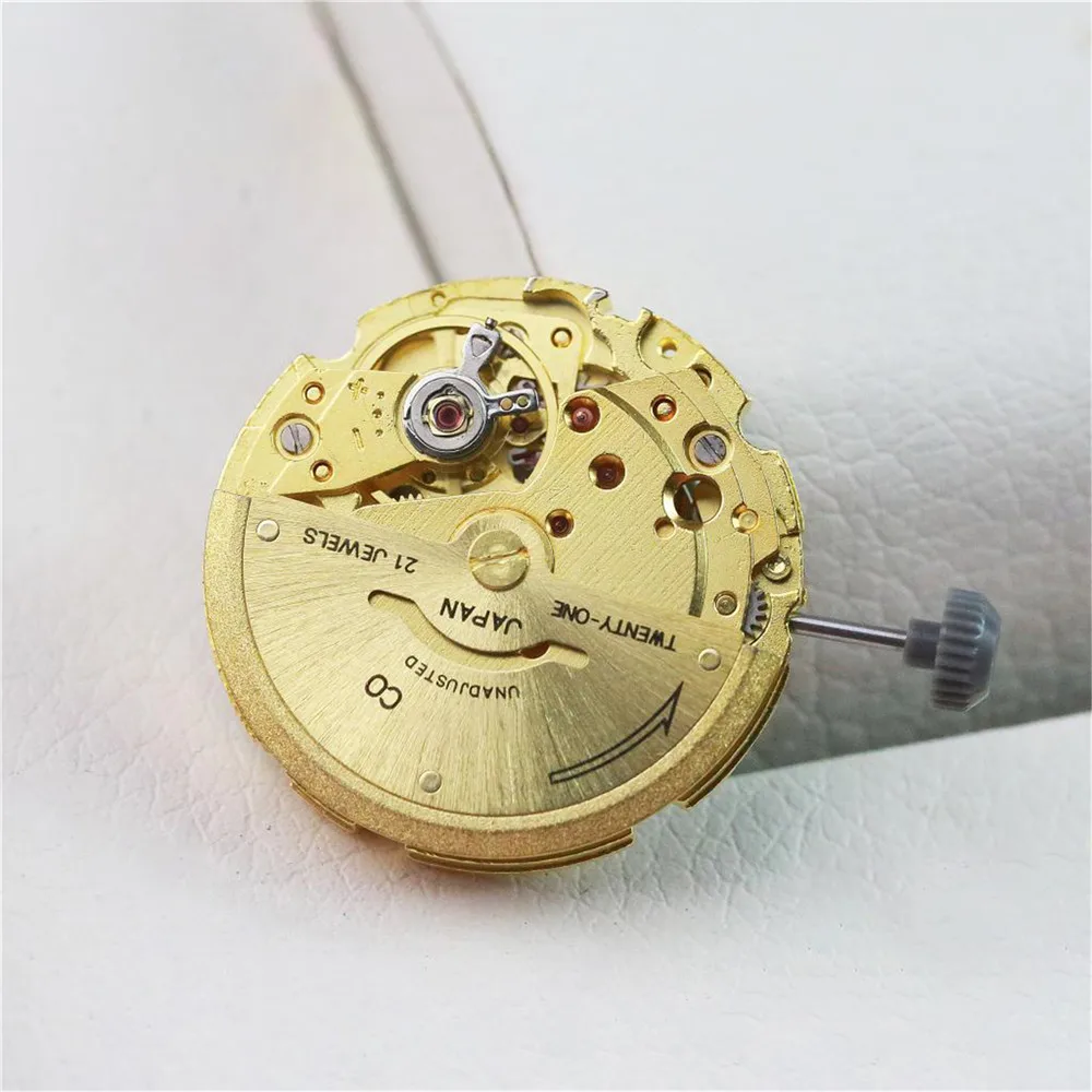 

Оригинальный механизм для MIYOTA 8200, автоматический механизм 21, часы с драгоценными камнями, запасные части, двойной/одиночный календарь (б/у)