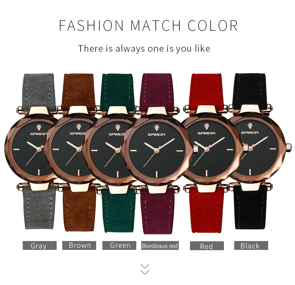 

SANDA Genuine Leather Gold Women Watches Ladies Fashion Famous Jewelry Wrist Watch Diamond Female Clock 2018 Reloj Mujer Saat