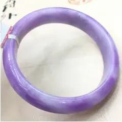 62mm-64mm Натуральный бирманский Изумрудный элегантный 52-62 м светло фиолетовый браслет принцесса нефрит браслет отправить сертификат страны - Цвет камня: 62mm-64mm