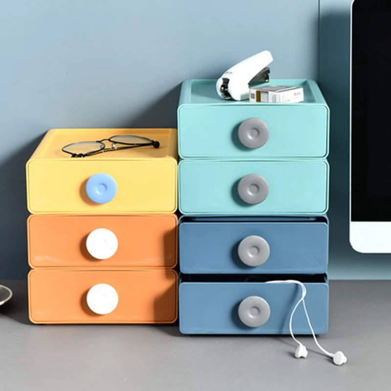 Коробка для хранения контрастных цветов креативный пластиковый ящик офисный
