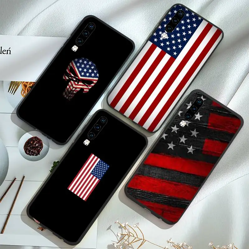 

America USA Flag Phone Case For Huawei P20 P30 P40 lite Pro P Smart 2019 Mate 10 20 Lite Pro Nova 5t