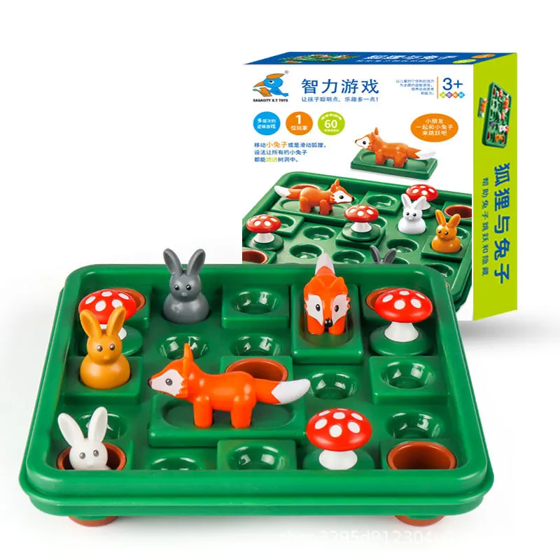 Игрушка в шашки кролик смешная игровая головоломка для детей подвижная