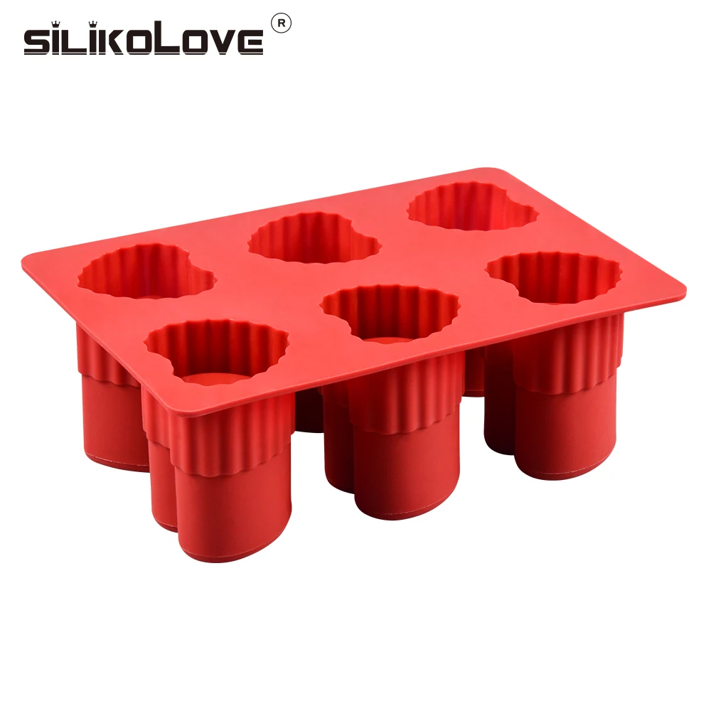 SILIKOLOVE 6 полости в форме сердца DIY силиконовые кубики льда лоток плесень делает рюмки инструмент для летних напитков CE/EU BPA бесплатно
