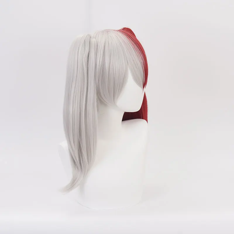 Парик для косплея аниме Моя геройская Академия длинные волосы с бело-красной