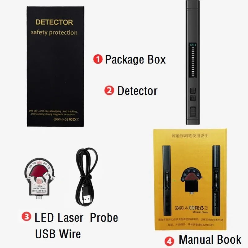 

Spy Cam Wifi Hidden Camera Detector Mini Bug Anti Spy Gadget GPS Tracker Wiretapping Scanner Wireless RF Signal Audio GSM Finder