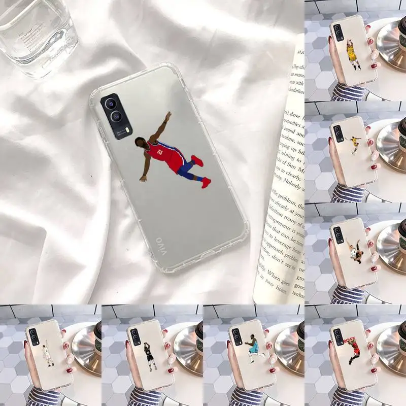 

Stephen Curry Derrick Rose Phone Case Transparent For Xiaomi Redmi note 3 9 7 4 8 8T 10 CC9E 11ULTRA T lite PLAY pro 4G 5G