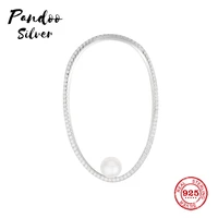 fashion charm sterling silver copy 11 copymono paved ear cuff with pearl for women luxury jewelry new year christmas gift