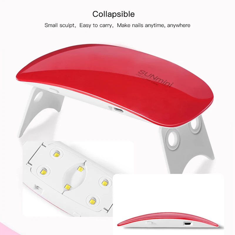 Сушилка для ногтей SUN Mini 6 Вт СВЕТОДИОДНЫЙ УФ лампа портативный кабель Micro USB