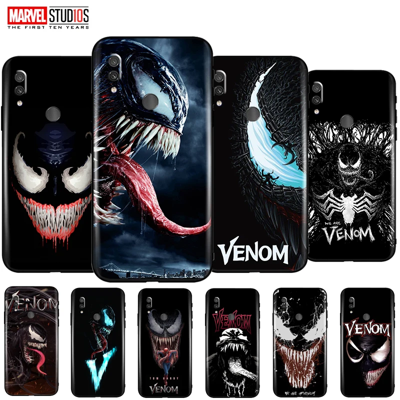 

Venom Phone Case For Xiaomi Redmi Note 7 Pro 7S Soft Funda Cover Marvel Avengers SpiderMan Thor Captain America Deadpool