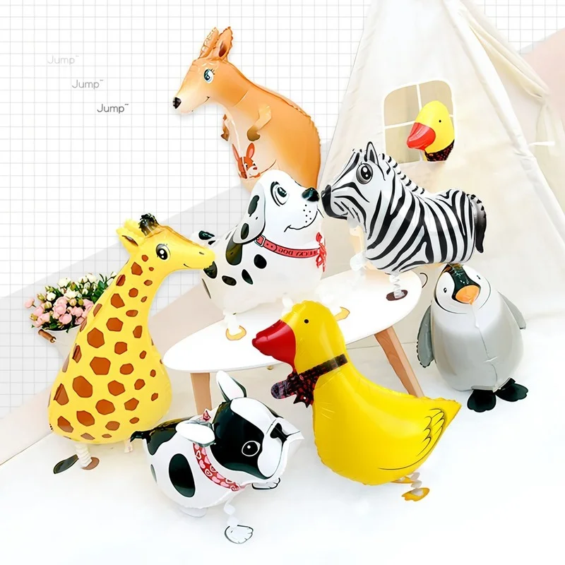 

Ходячие животные, детские украшения для дня рождения, детская игрушка, джунгли, сафари