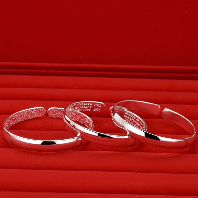 

S999 Peacock Silver Retro Bracelet National Style Fashion Personality Elegant Jewelry Solid Open Mouth Bracelet for Girlfriends