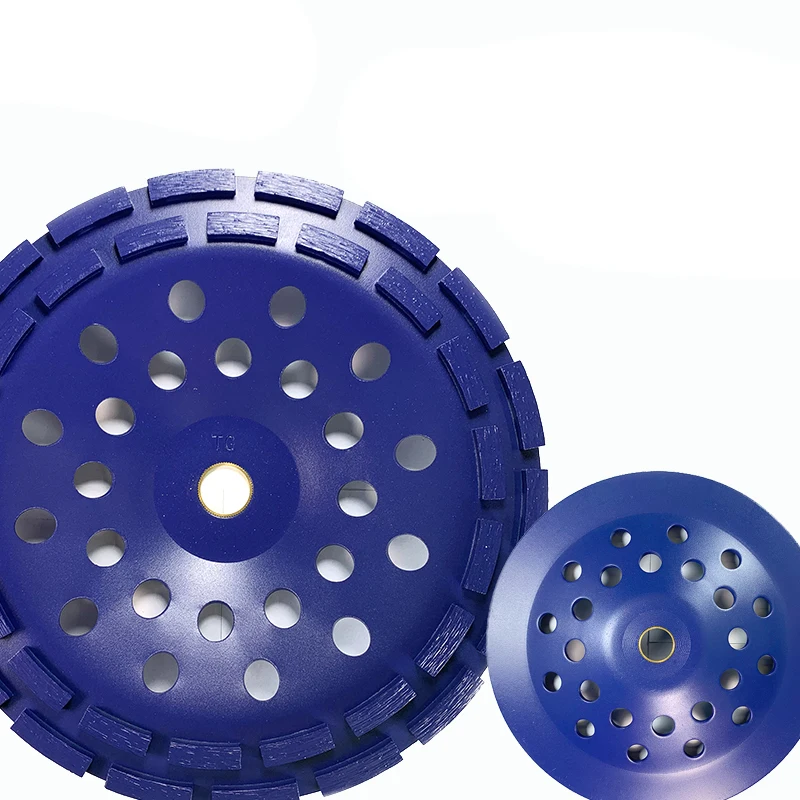 

230MM Diamond Cup Grinding Wheel Grinding Wheel Double-Row Abrasive Concrete Stone Grinder Polishing Disc Abrasive Tools Blue