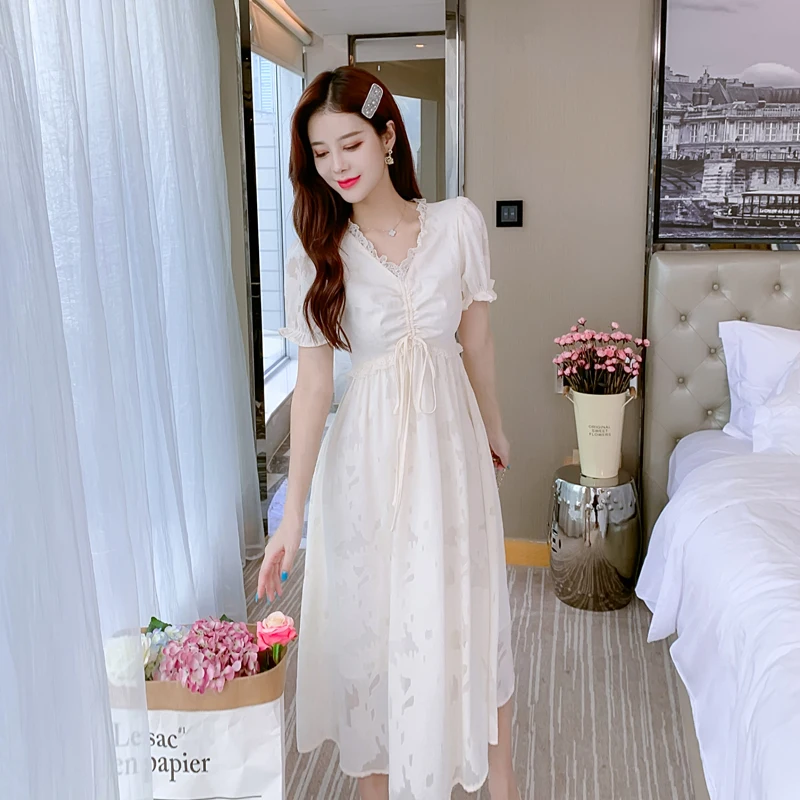 

In the new tide of French summer show thin dress temperament fairy dress children summer wear