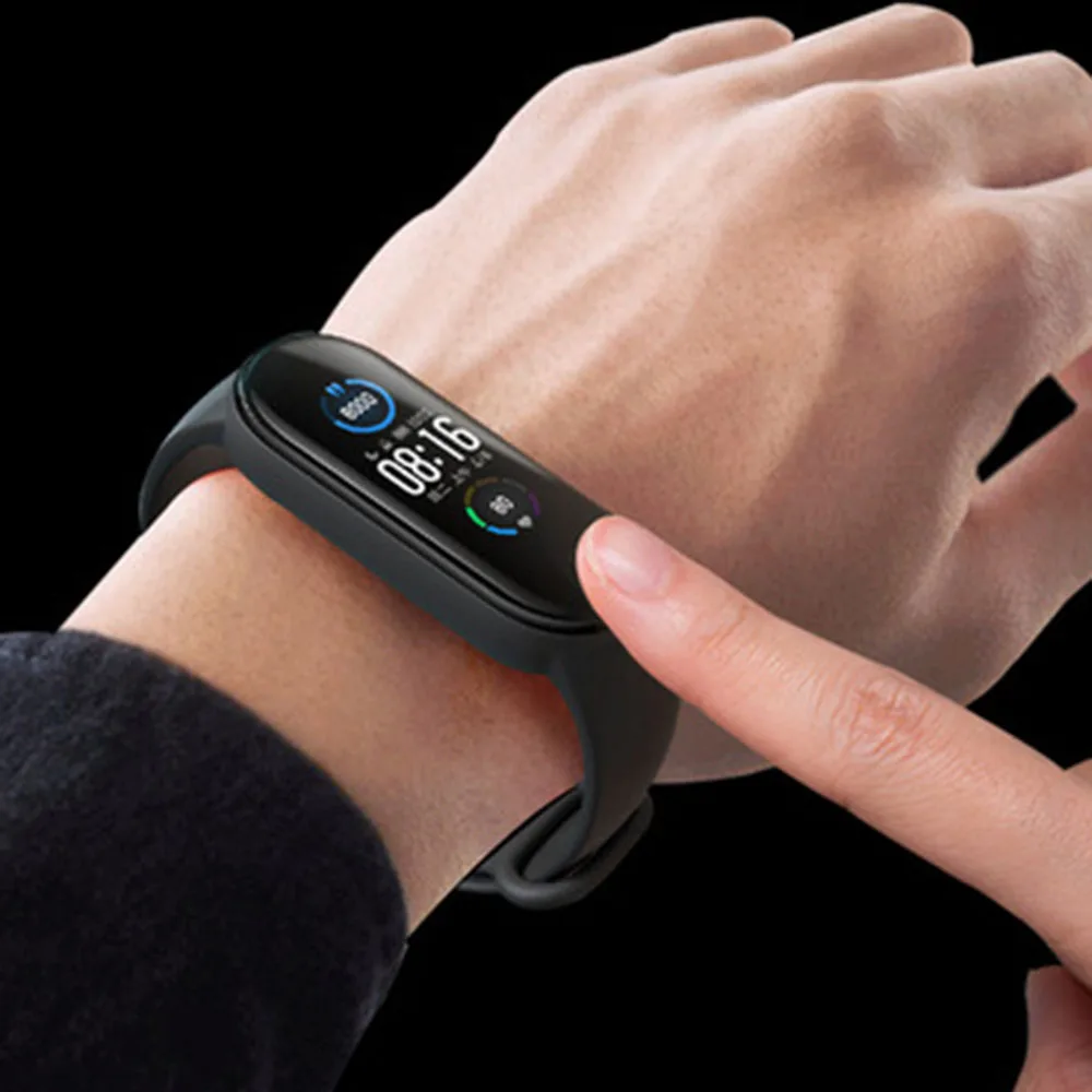 1000 шт./лот Mi Band 5 и 6 мягкая пленка для защиты экрана Xiaomi 3 band 4 Защитная