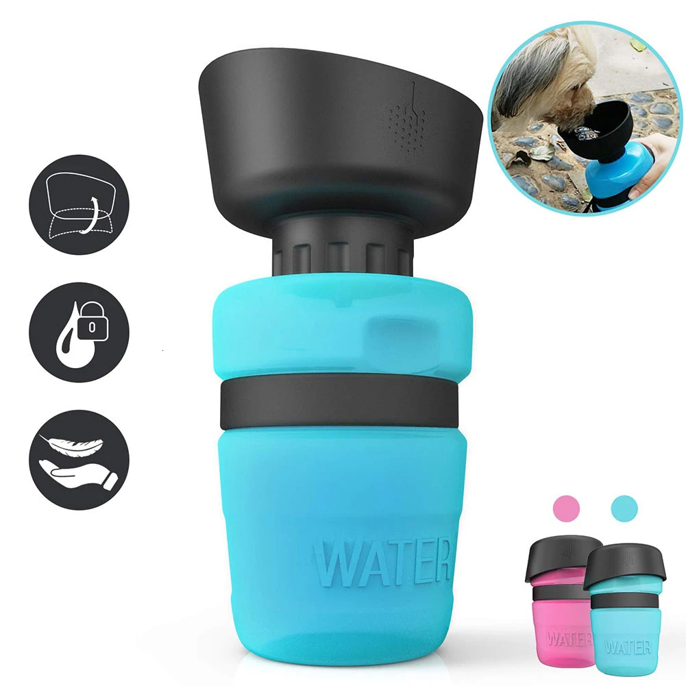 Портативная ПЭТ бутылка для воды собак маленьких и крупных Путешествия щенок