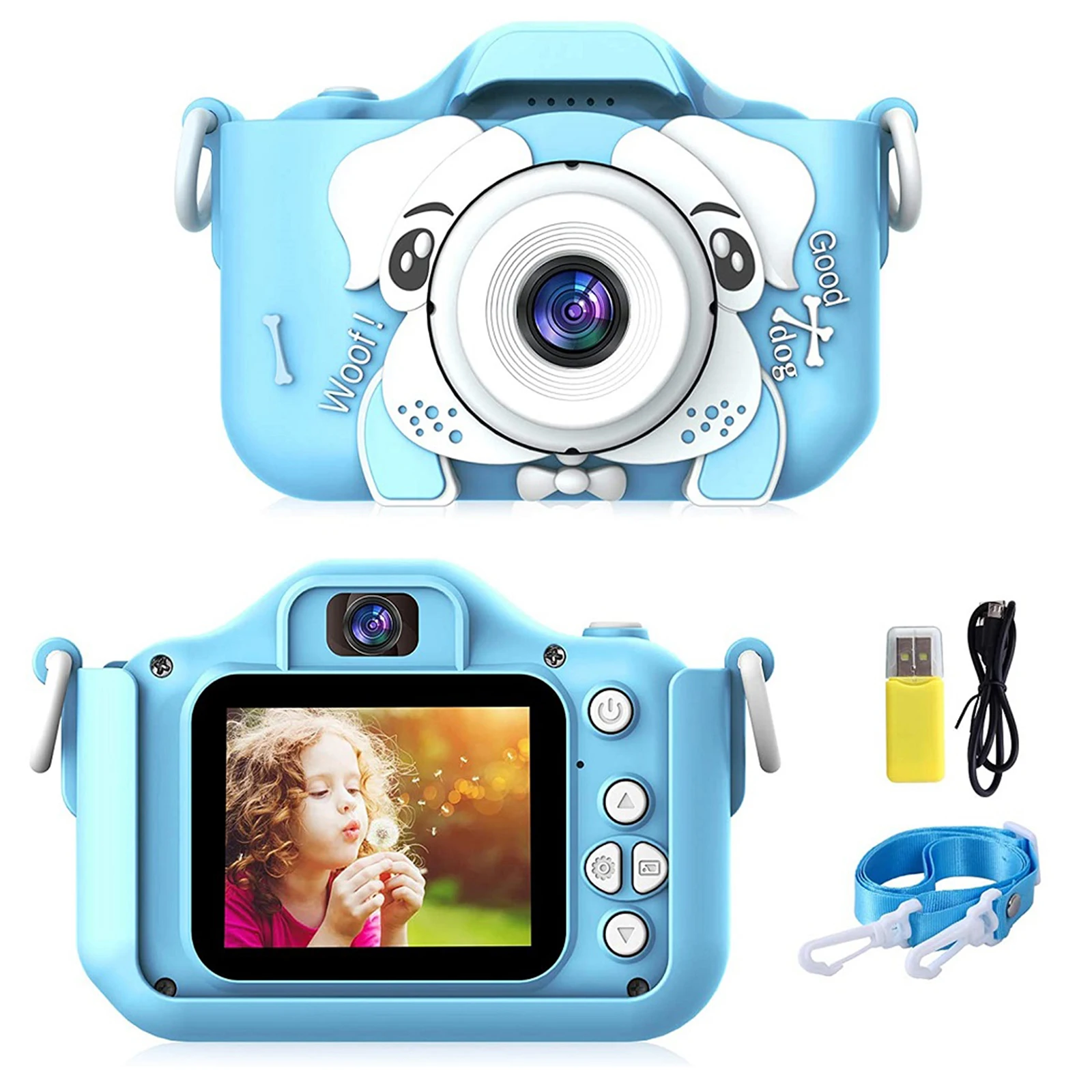 

Kids Lovely Cartoon Dog Digital Camera 20MP Mini Camera Toy 2 Inch Screen 32GB Video Camera Camcorder Children Best Gifts