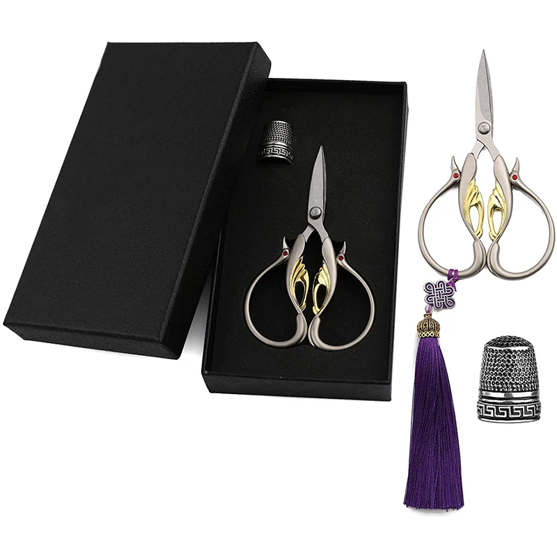 

Dailylike Vintage European Style Embroidery Scissors DIY Tools Dressmaker Shears With Tassel For Fabric And Embroidery