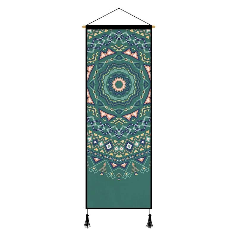

Ethnic Mandalas Canvas Painting Wall pictures Art Poster Home Living Room Fabric Tapestry Decor Scroll Hanging Canvas Painting
