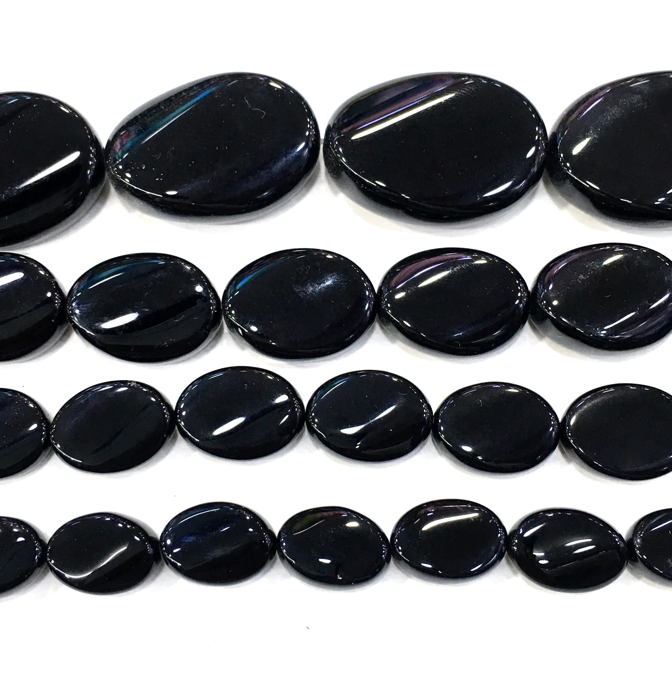 Заводская цена натуральный черный агат оникс камень свободный разделитель