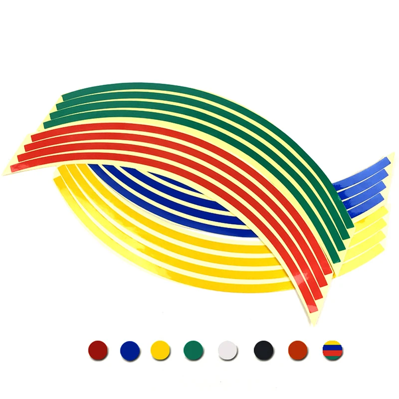 

Motorcycle Rim Stripe Wheels Stickers Tape Decal Bike Car Tuning Reflective DIY