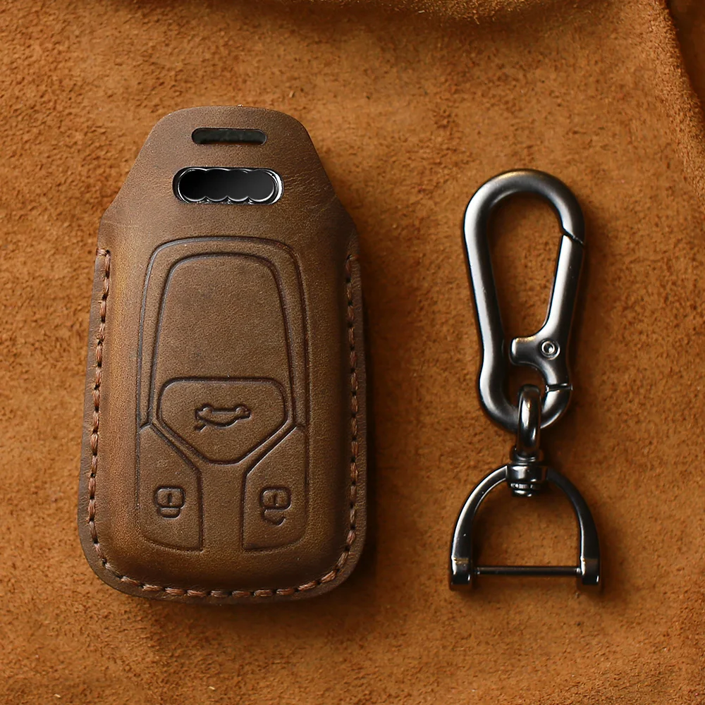 Чехол KEYYOU для автомобильных ключей из натуральной кожи чехол Audi Q7 A4L Q5L A5 2016 2017 2018