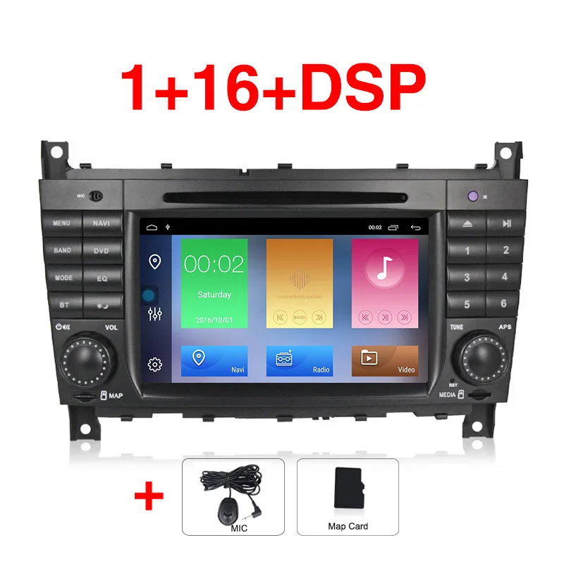 Android 9,1 автомобильный dvd-плеер gps для Mercedes/Benz c-класс W203 C180 C200 CLK20 CLK W209 CLS W219 CLC W203 wifi RDS - Цвет: Car dvd