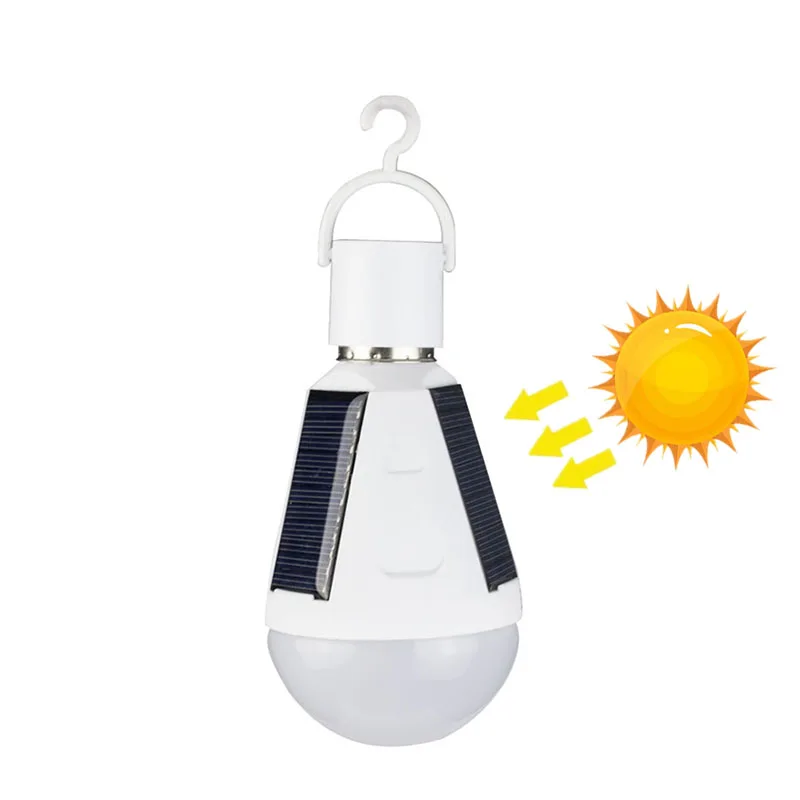 Светодиодный перезаряжаемый светильник на солнечной батарее 85-265 в E27 7 Вт 12