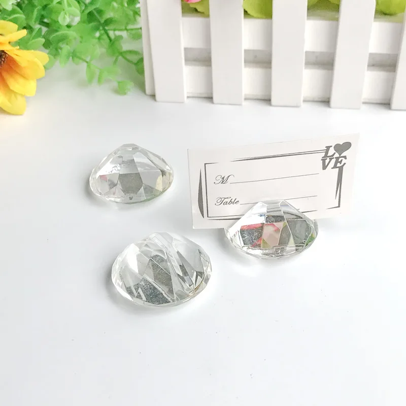 Держатель для карт в форме сердца с кристаллами 50 шт.|favor wedding|favor holderswedding favors crystal |