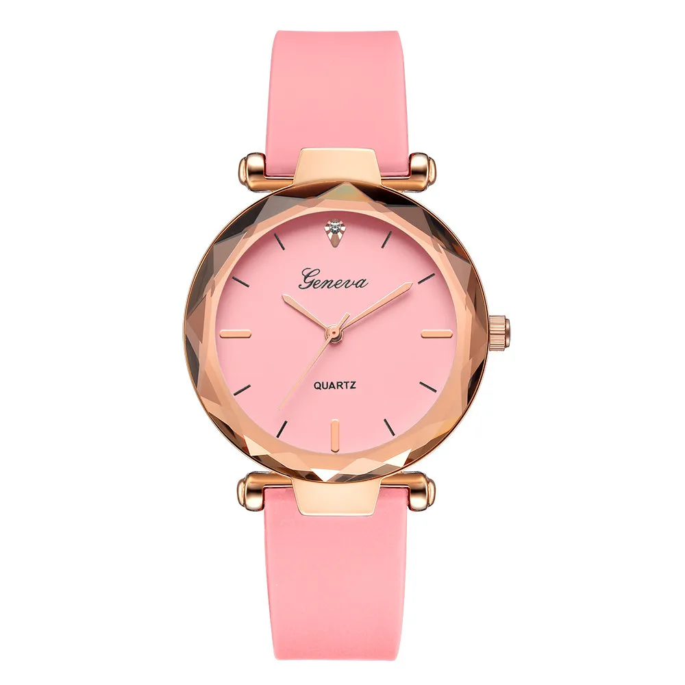 

Fashion Womens Ladies Watches Geneva Silica Band Analog Quartz Wrist Watch High Quality Waterproof Delicate Women Men Wristwatch