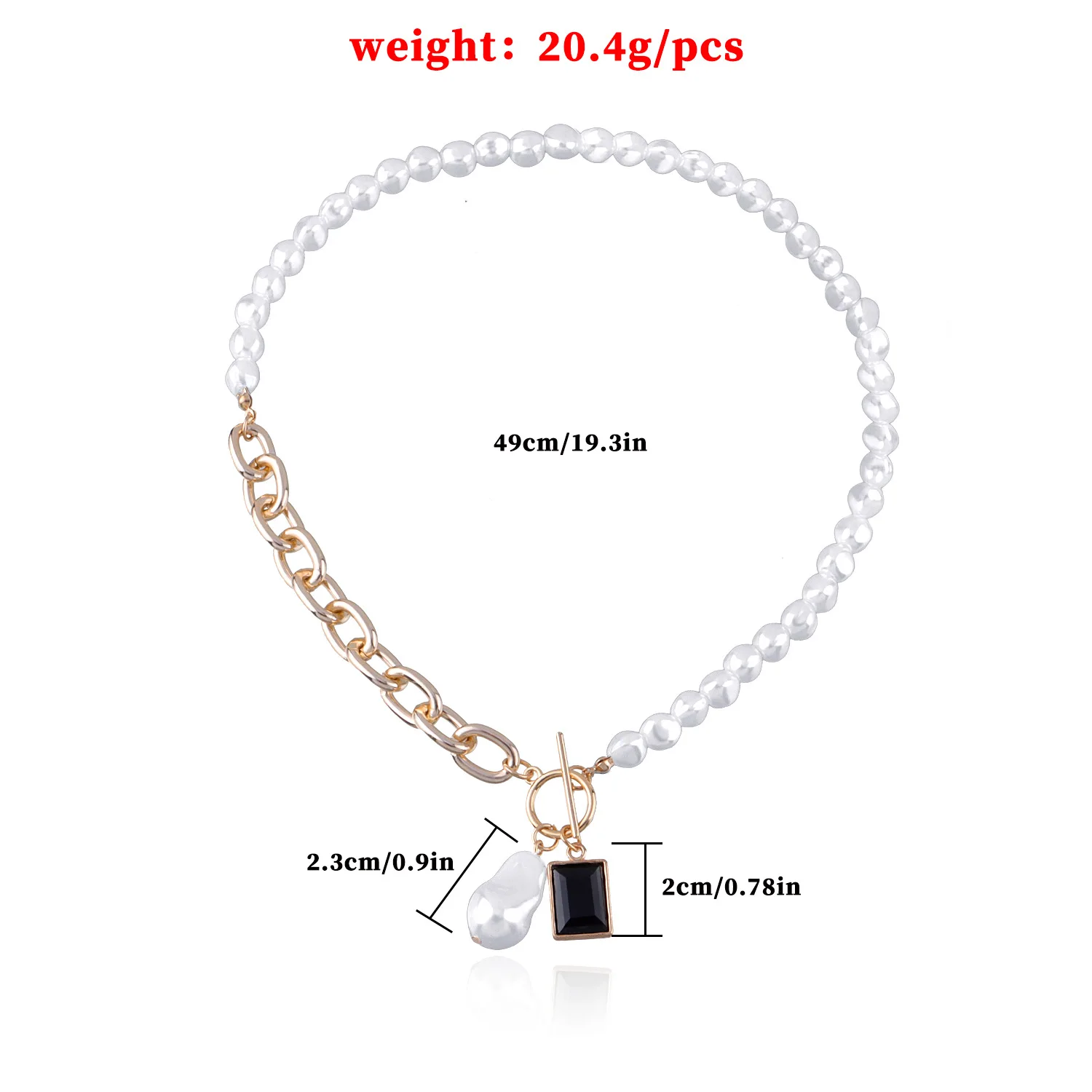 

PHYANIC Alloy Simulated Pearl Pendants Necklaces For Women Simple Design Statement Metal Collar Choker Necklace Party Jewelry